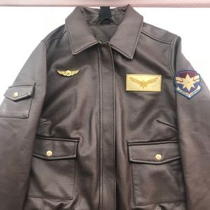 Captain Marvel Faux Leather Jacket